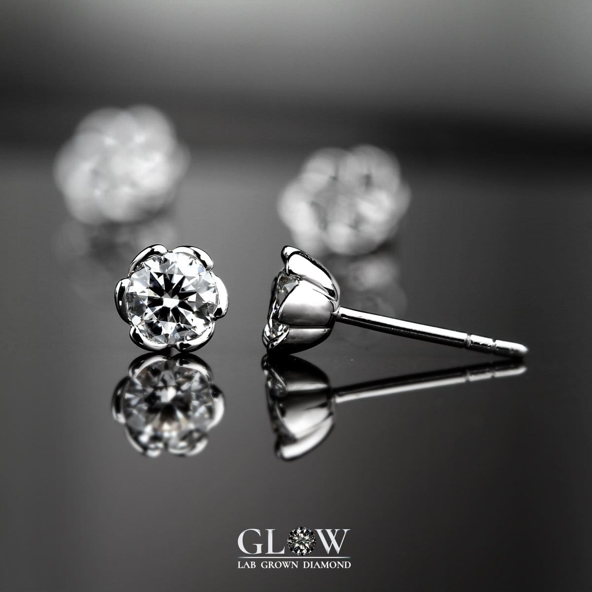 ต่างหูเพชร Earring Round 1.06 Carat